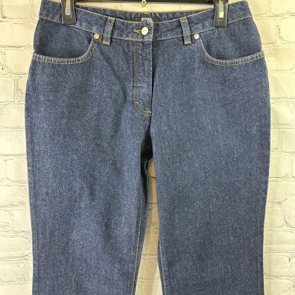 Hugo Boss Women's Jeans Denim Casual Straight Blue Pocket Zip Fly Size 36 - Picture 3 of 10